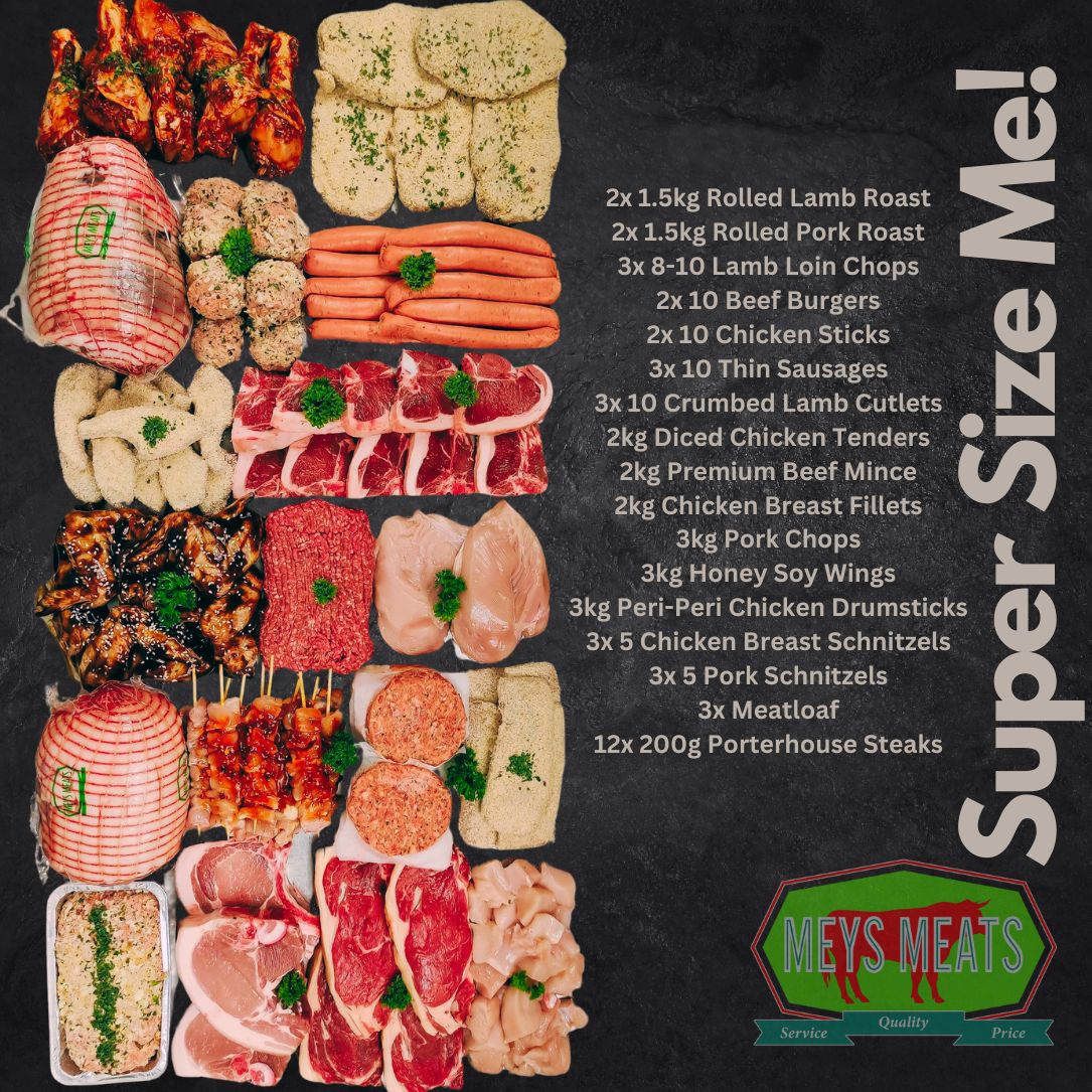 Meys Meats - Super Size Me! - Butcher Box - Meat Delivery (1) Super Size (18 Meals for a family of 12)