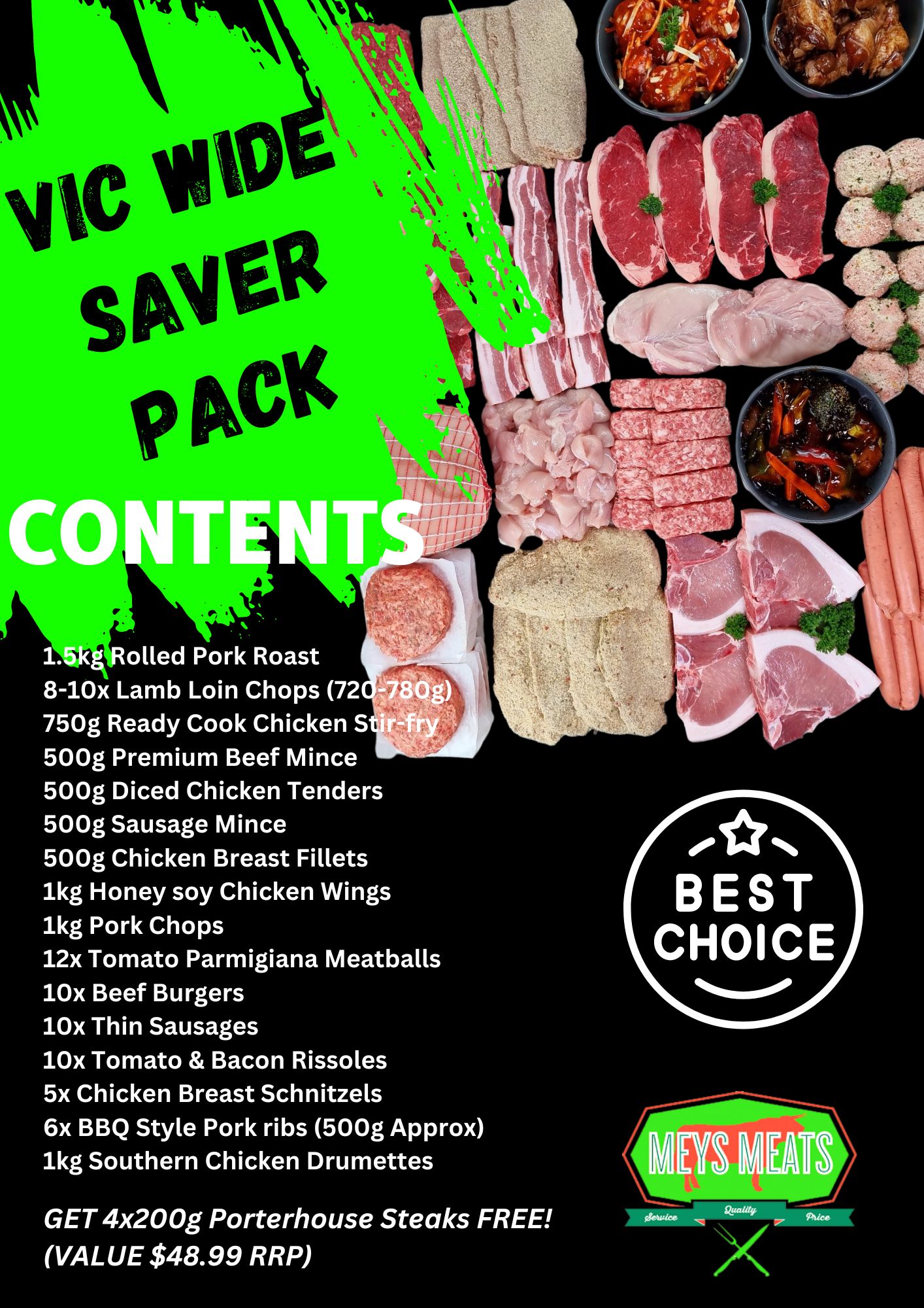 Summer Sensation- GET 2x 350g T-bone Steaks FREE