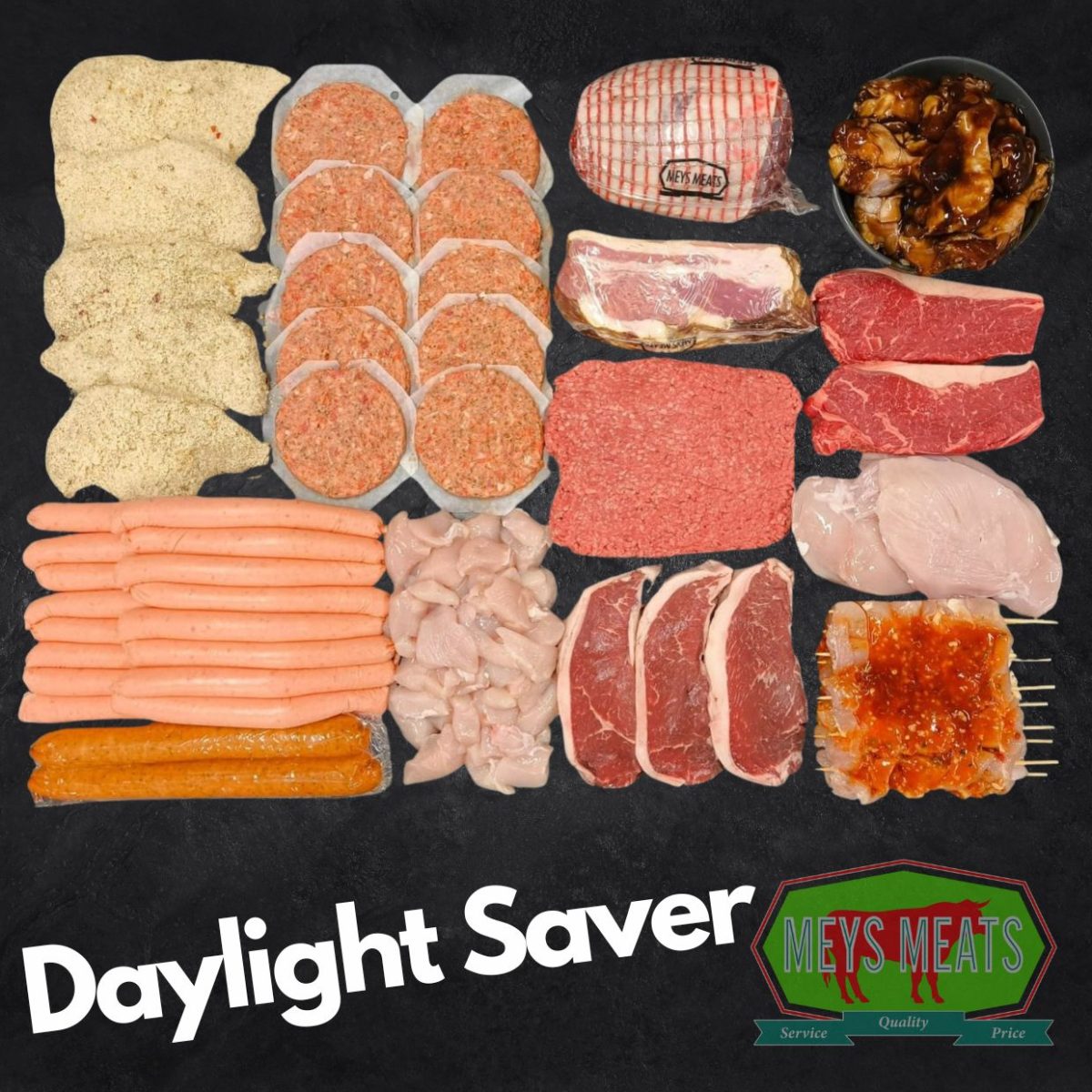 Daylight Saver Meat Box - GET 2x 200g PORTERHOUSE STEAK FREE!