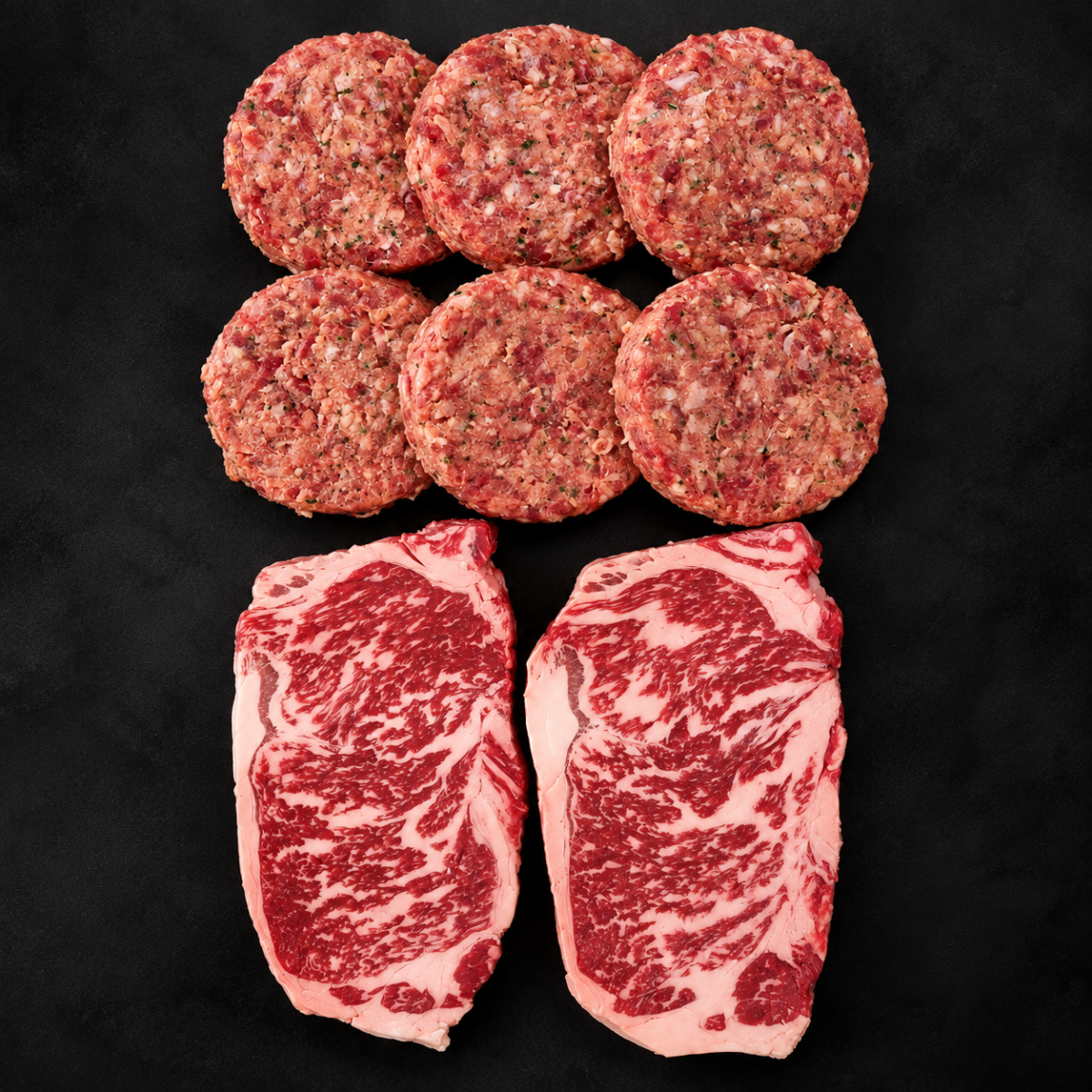 WAGYU UPGRADE- 500g Tajima Wagyu Porterhouse & 6x Wagyu Burgers 
