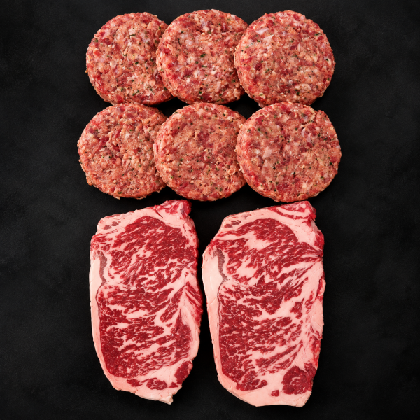 wagyu upgrade WAGYU UPGRADE- 500g Tajima Wagyu Porterhouse & 6x Wagyu Burgers